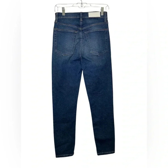 RE/DONE NWT Sample 90s High Rise Crop Jeans Size 26 Dark Wash - Picture 2 of 8